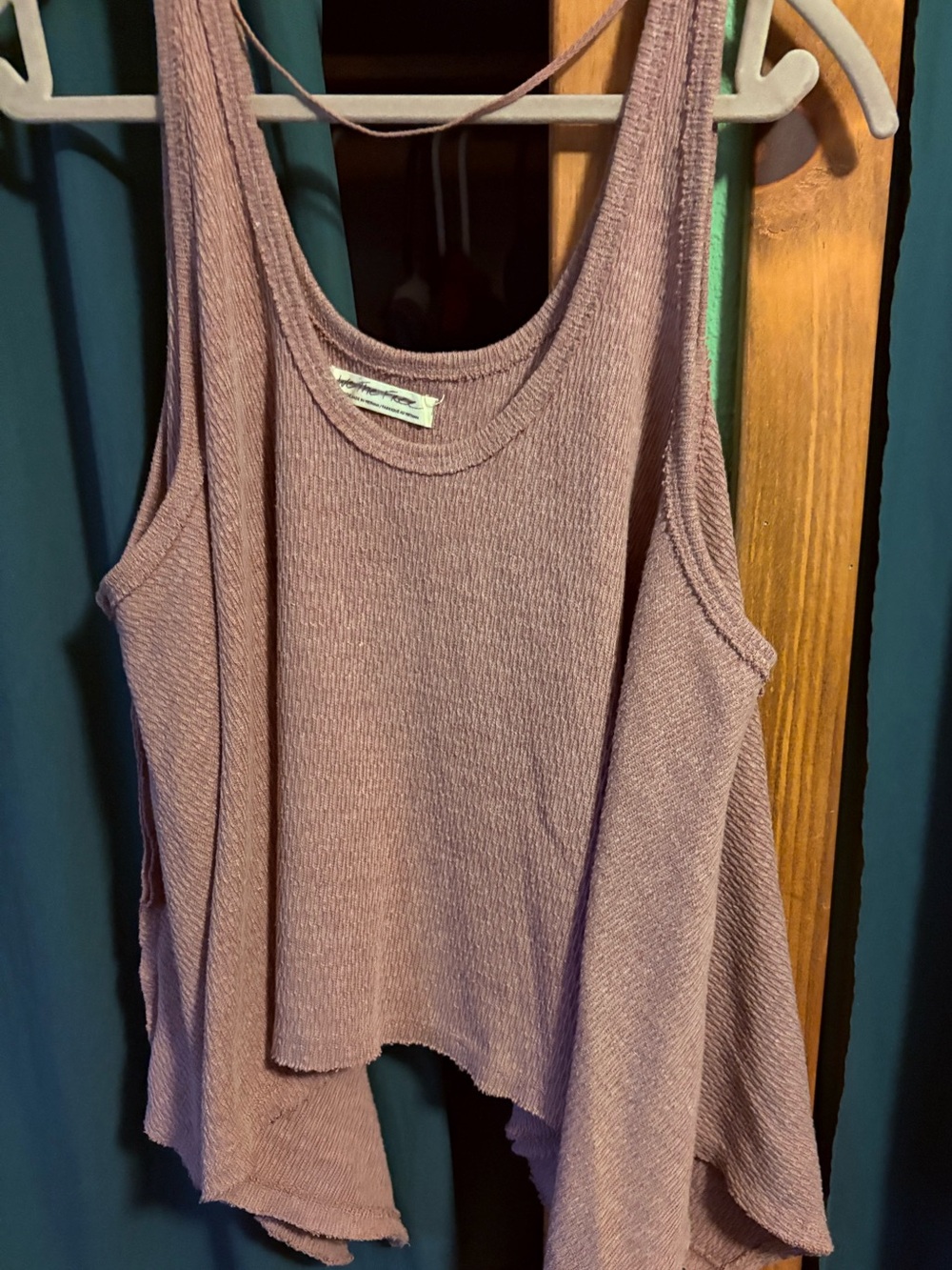 We The Free Ribbed Tank Top in Mauve